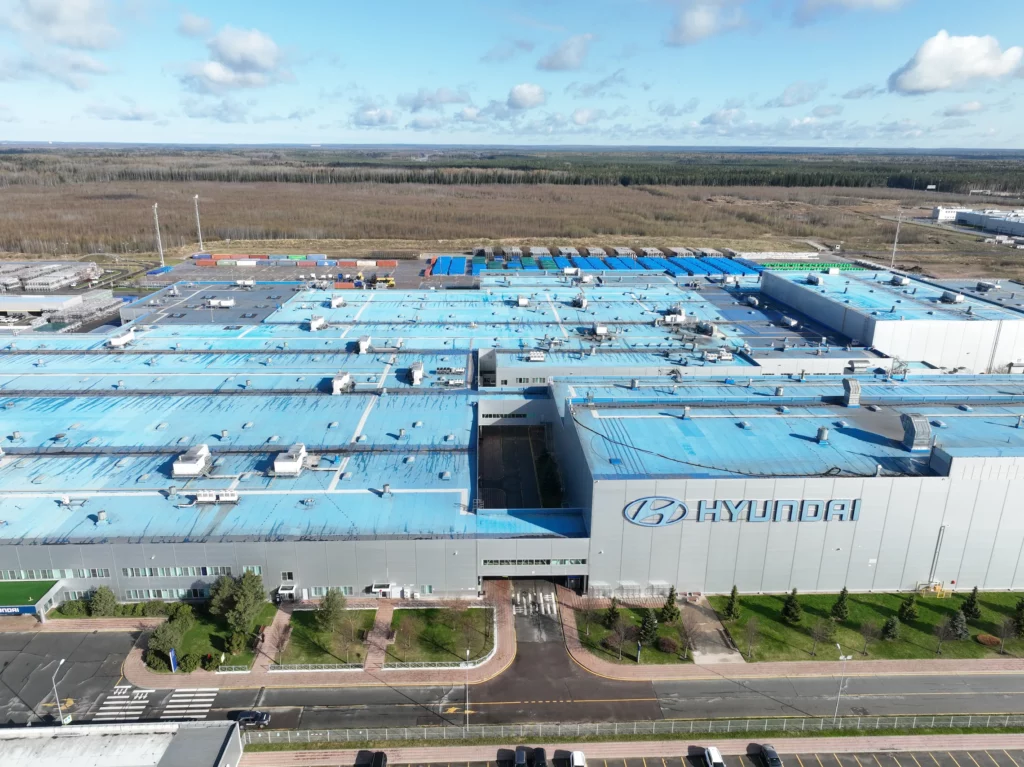 Завод Hyundai в Санкт-Петербурге. Вид с воздуха