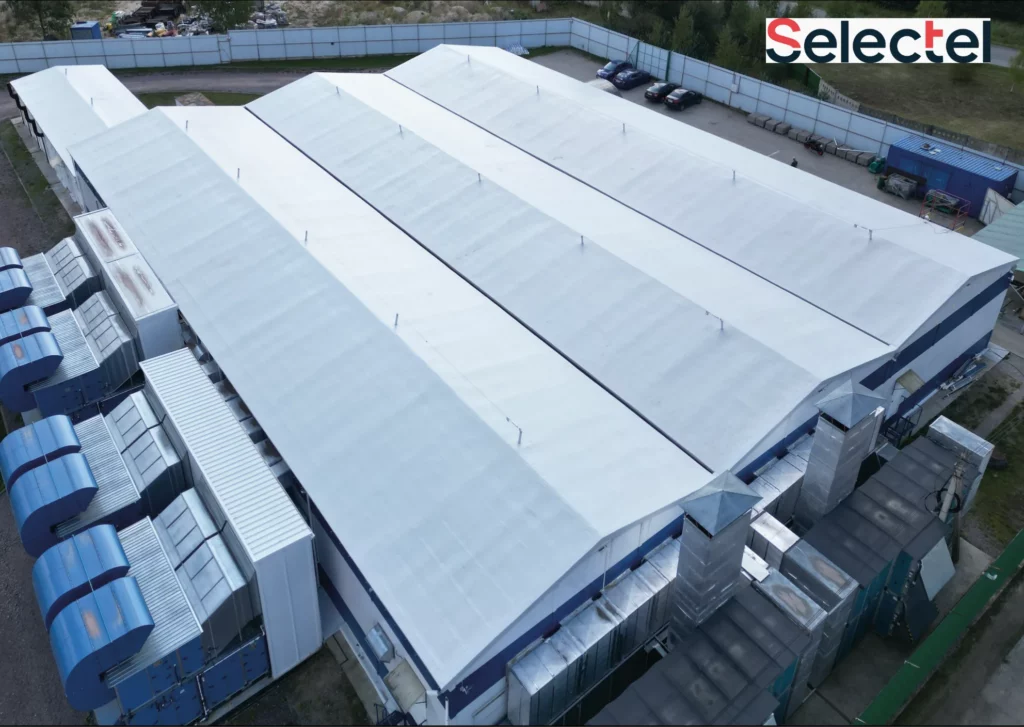 Монтаж ПВХ—мембраны на кровле дата—центра в Невской Дубровке