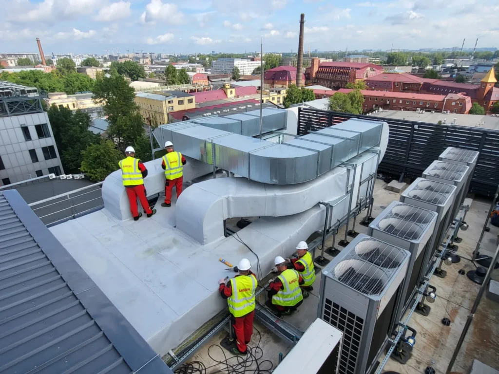 Гидроизоляция вентиляционных воздуховодов на кровле в Санкт-Петербурге