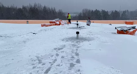 Монтаж наплавляемой кровли