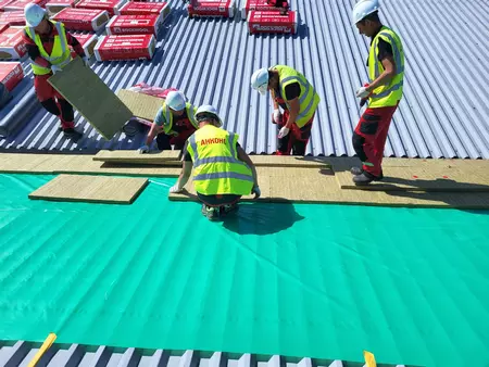 Укладка мембранной кровли